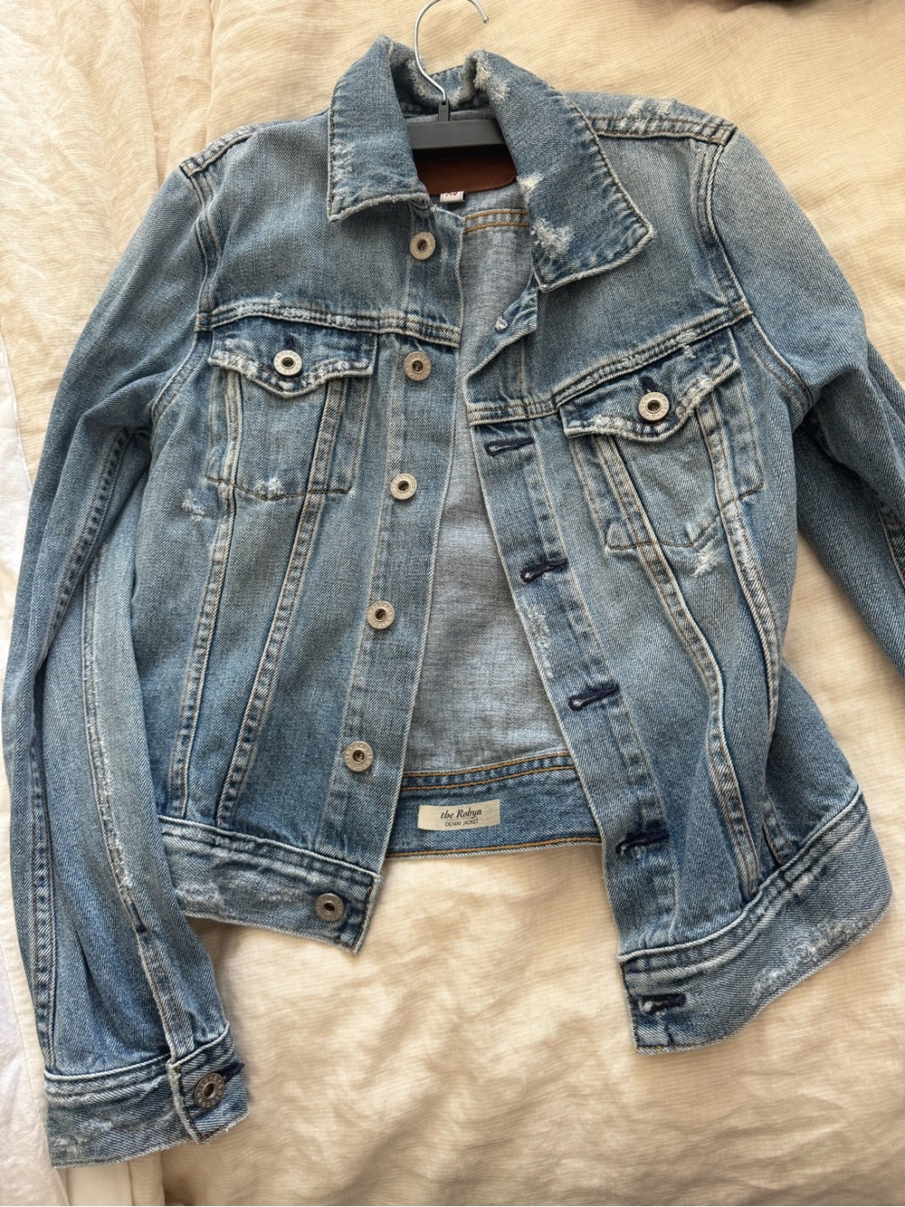 AG Classic Light Wash Denim Jacket XS